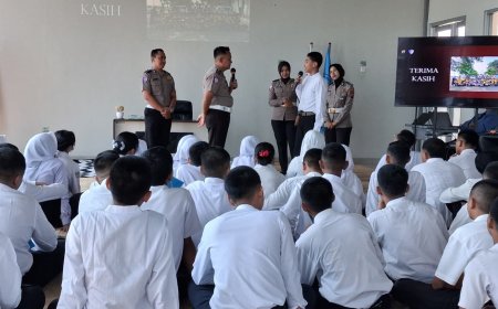 Polres Mojokerto Edukasi Pelajar Tanamkan Budaya Tertib Lalu Lintas dan Cegah Perundungan