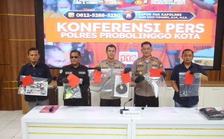 Polres Probolinggo Kota Amankan 5 Tersangka Pelempar Bondet di Mayangan