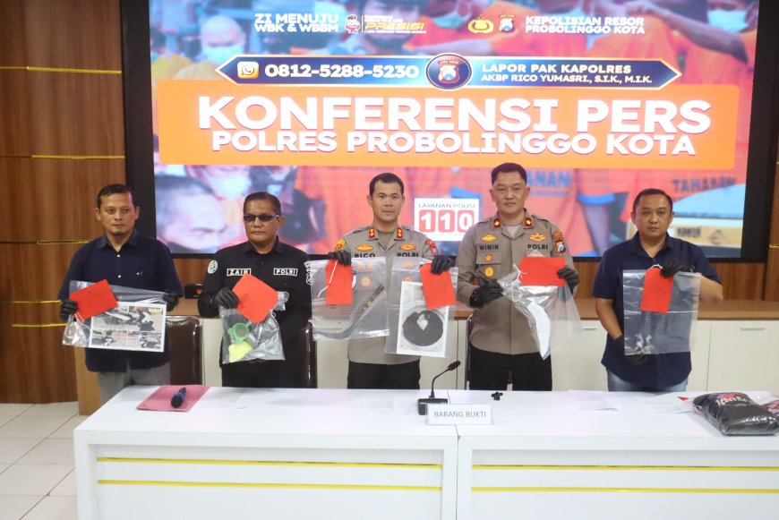 Polres Probolinggo Kota Amankan 5 Tersangka Pelempar Bondet di Mayangan