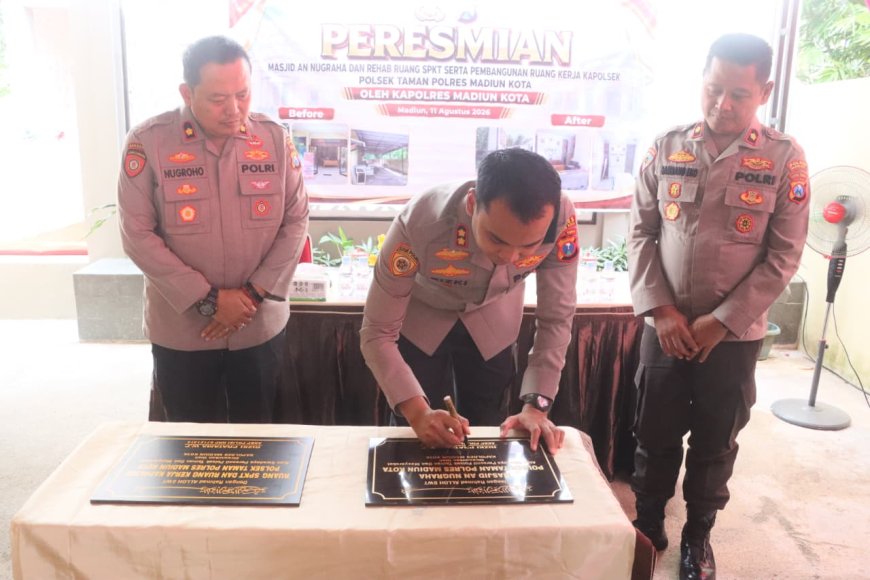 Kapolres Madiun Kota Resmikan Mushola An-Nugraha dan Sejumlah Ruang Pelayanan Polsek Taman