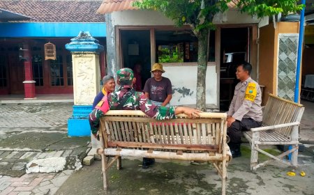 Bhabinkamtibmas Gunungsari Ajak Masyarakat Jaga Kamtibmas dan Perkuat Ketahanan Pangan